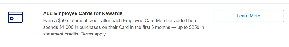 New Amex Business Card Authorized User Offers