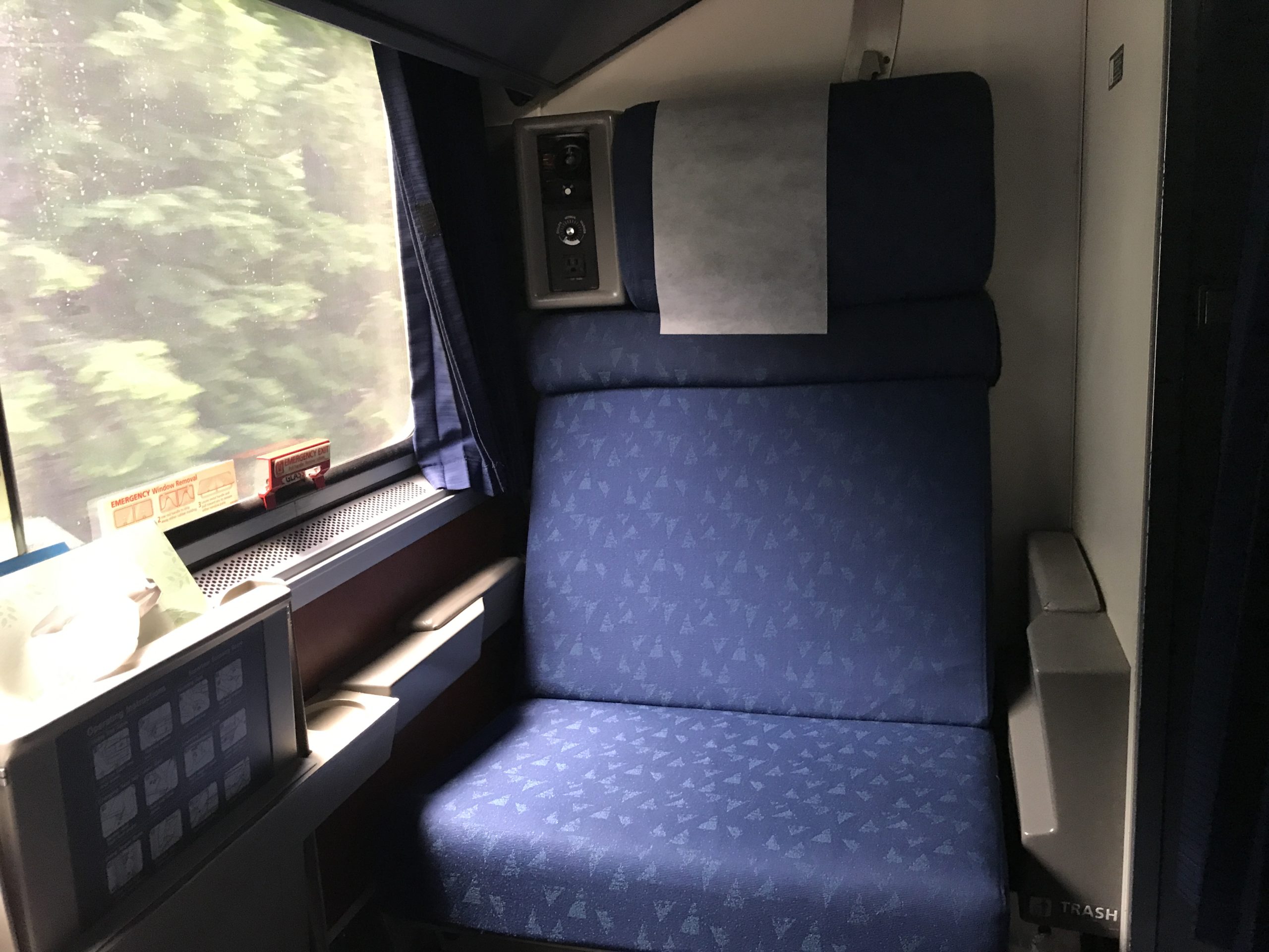 Amtrak Coast Starlight Sleeper Car - Seat