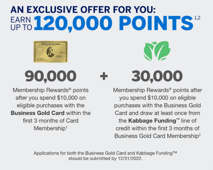Amex Business Gold Offer For Up To 120K Points amex-business-gold-offer-for-up-to-120k-points