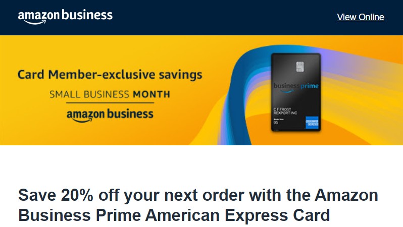 Amazon Prime Business Offer