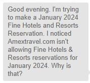 Amex Platinum Hotel Credit