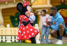 Coming Soon! Disneyland Anniversary Deal Starting at $100 Per Day with 4-Day Ticket a man and a girl standing next to a person in a garment