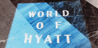 Earn Bonus Points at Hyatt House and Hyatt Studios in 2026 a blue and white sign