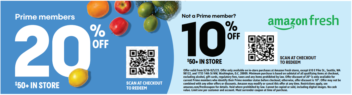 a coupon with a qr code