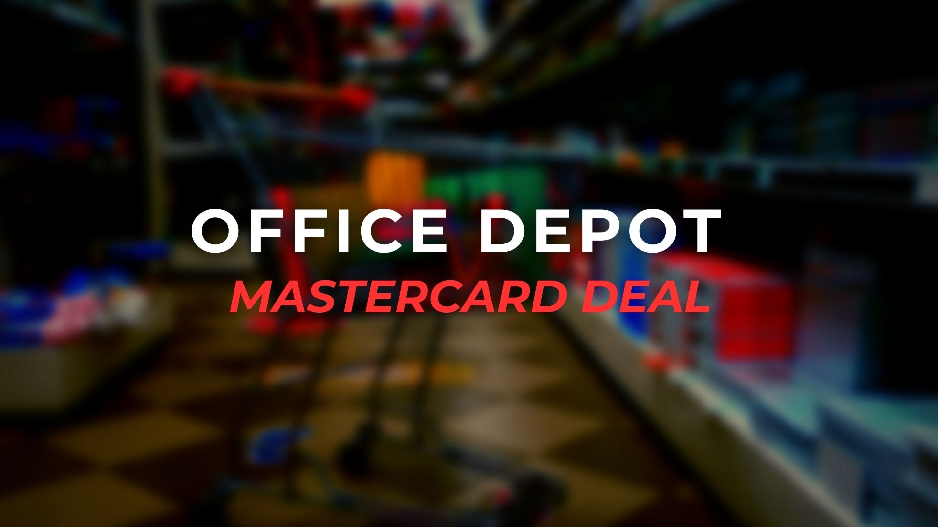 Office Depot Mastercard Gift Card Deal