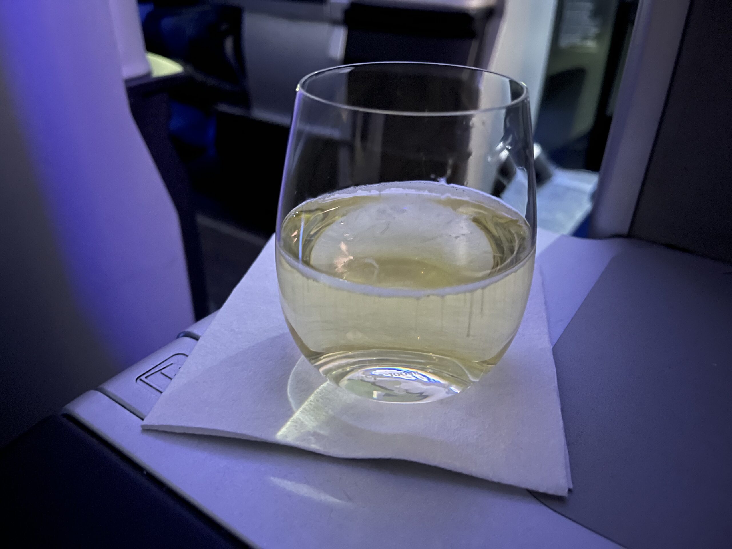 JetBlue Mint sparkling wine