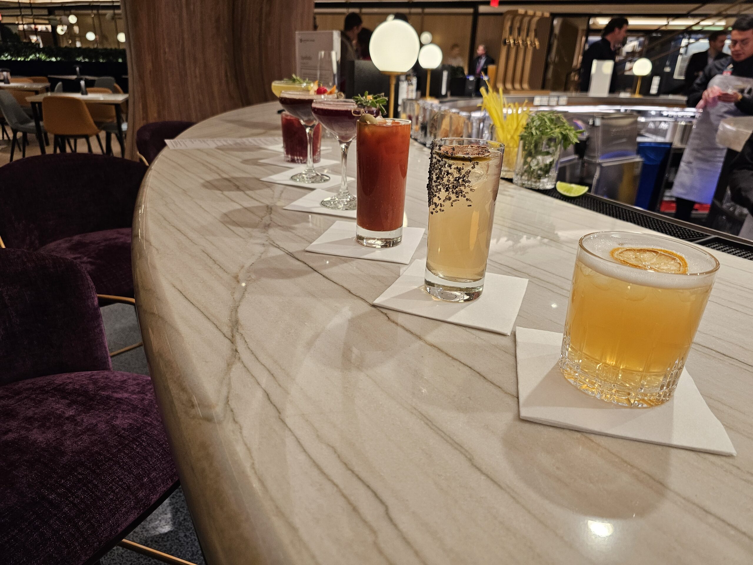 Chase Sapphire Lounge by The Club at LaGuardia Airport cocktails