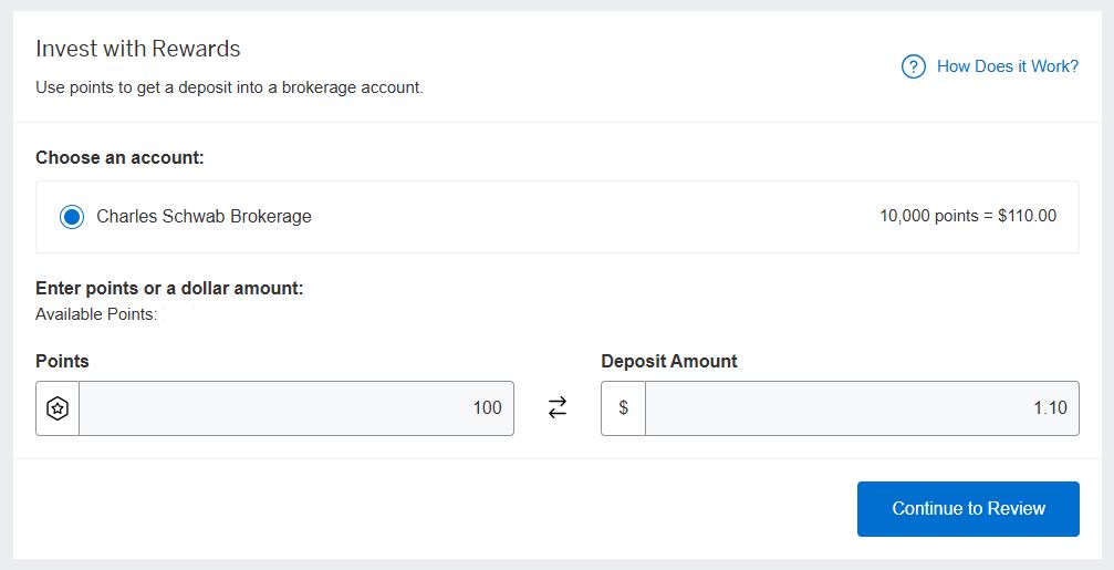 Amex Schwab Platinum Cashout