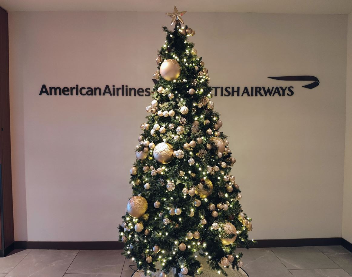 a christmas tree with lights and ornaments