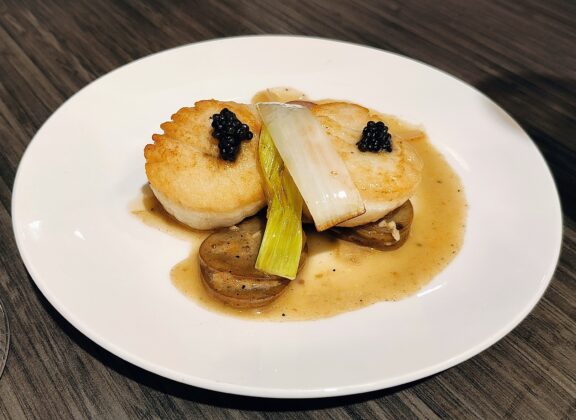 a plate of food on a table