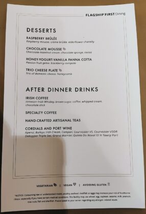 Flagship First Dining DFW