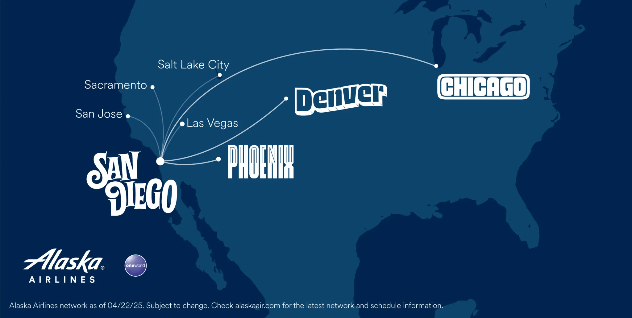 a map of cities with white text