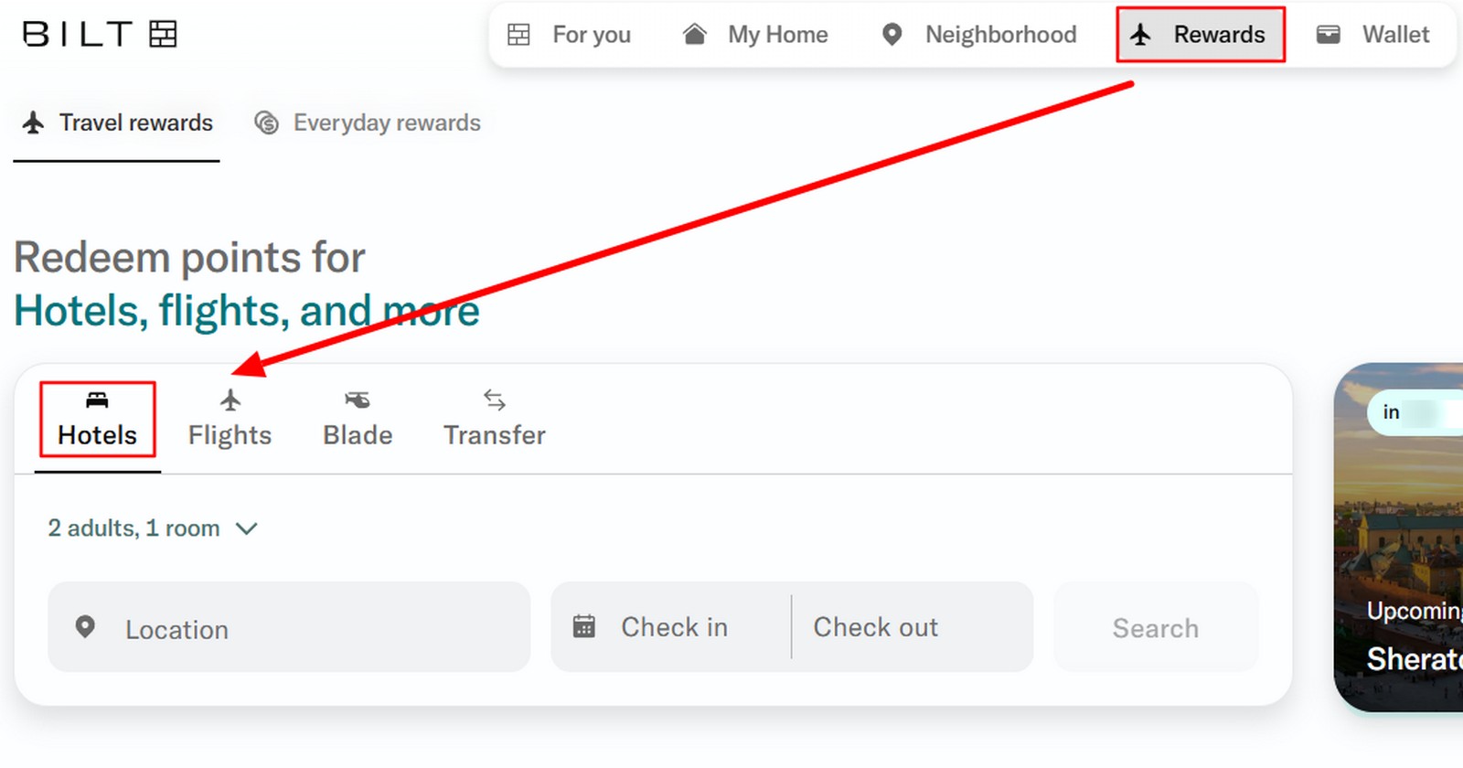 Bilt Palladium Hotel Credit