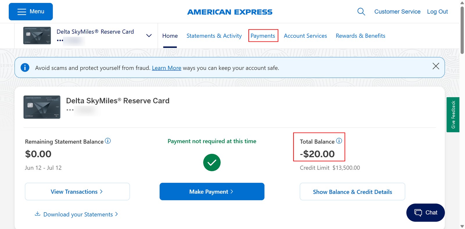 Amex Credit Balance Refund